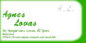 agnes lovas business card